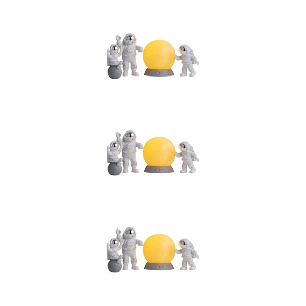 1/2/3/5 4st Astronautfigurer Set Heminredning Söt Sstronaut Silver Yellow 3Set