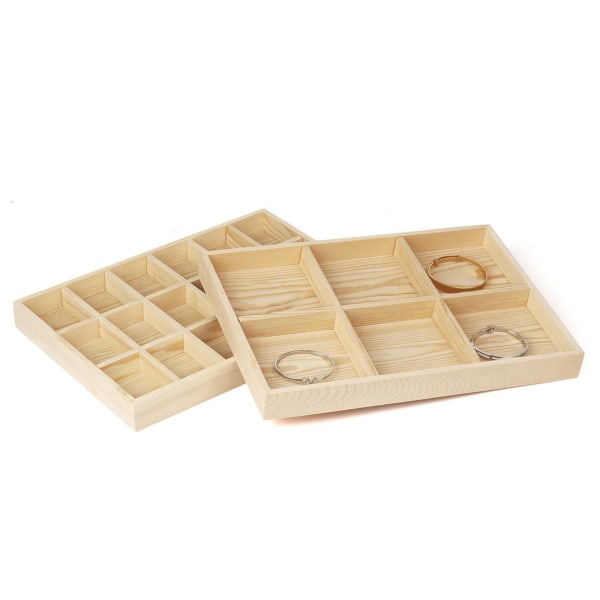 1/3/5 Smycken Display Fack Case Pärlor Hållare Ädelstensarmband 12grids 7.87x5.91x1.38 Inch 1Set