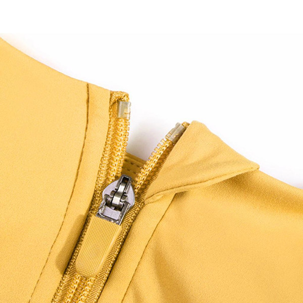 1/2/3 Womens Front Zip Sport BH För bekväma vadderade Shapewear Yellow S 1Set