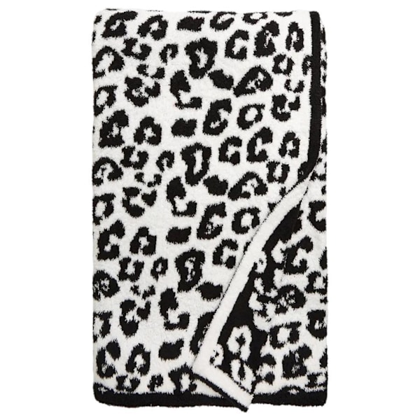 1/2/3 Throw Blanket Leopard Print Flanell Fleece Filtar Plysch black 40x47in 1Set