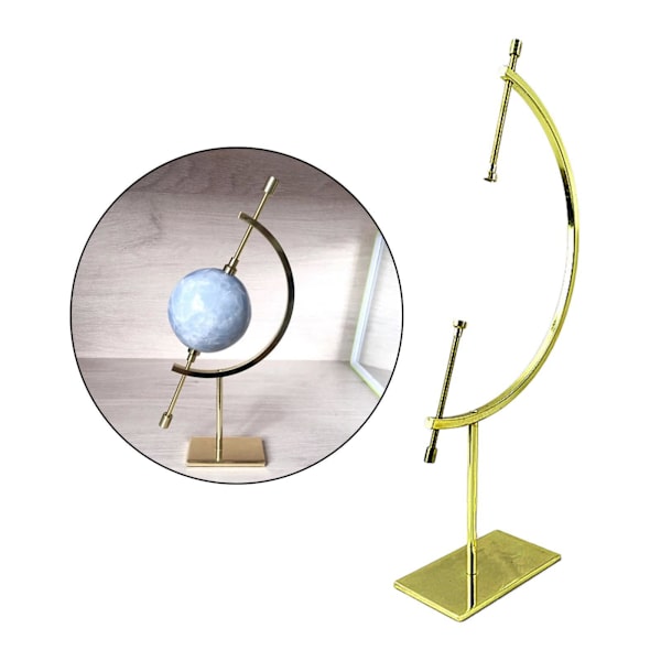 1/2/3/5 Sphere Holder Display Stand Ornament Glas Ball Holder Gold L 150x80x310mm 1Set