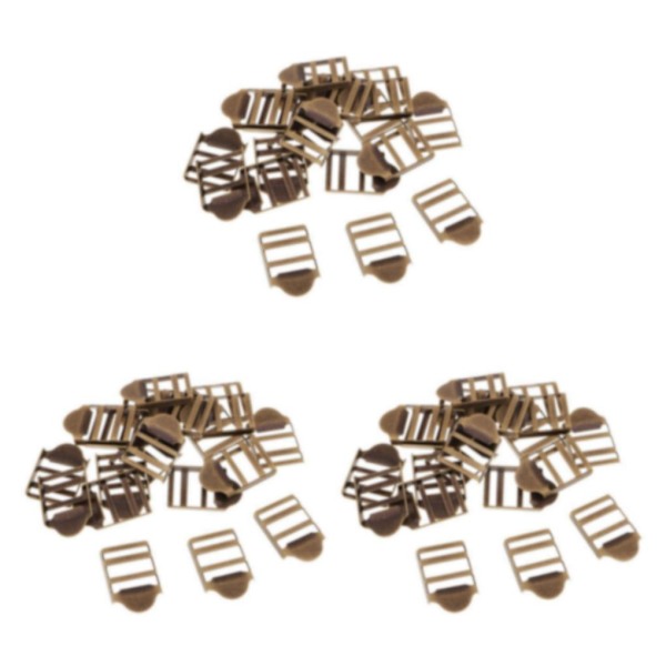 1/2/3 20st Metallväv Bälte Stege Spännen Bagagerem Bronze 2.4 x 1.6cm 3Set