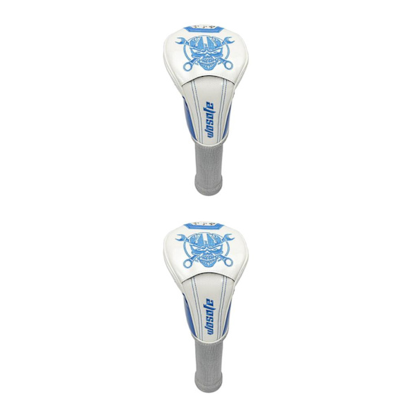1/2/3 Durable För Golf Driver Headcover PU Läder UT Klubbhuvud White No.3 37CM 2Set