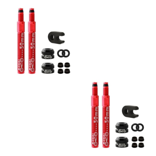 1/2/3/5 För MTB Road Bike Tubeless Tire Presta Valve Extender 2 Pcs 50mm Red 50mm 80mm 2Set