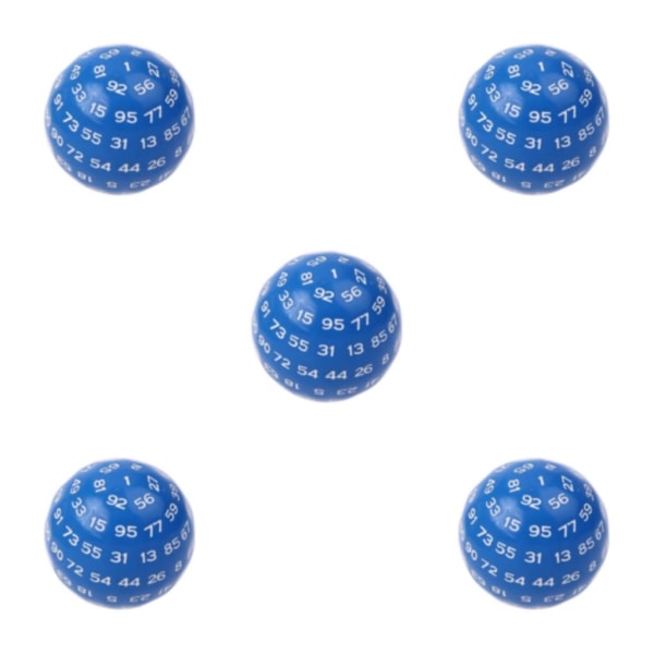 1/3/5 Akryltärningar Spelunderhållning Familjepolyedriska tärningar Blue 48mm 5Set