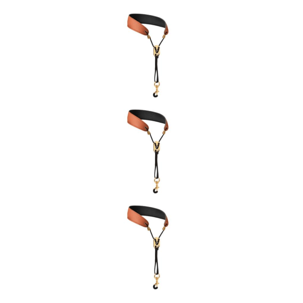 1/2/3 Saxofon Halsrem Vadderad Bekväm för sopran Brown 45cm 3Set