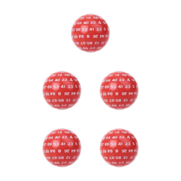 1/3/5 Akryltärningar Spelunderhållning Familjepolyedriska tärningar Red 48mm 5Set