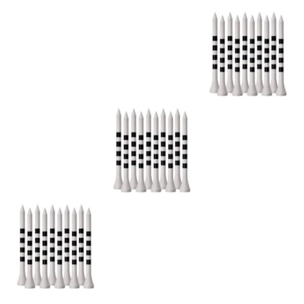1/2/3/5 100st Bamboo För Golf Tees Stripe Mark Scale High 70mm White 3Set