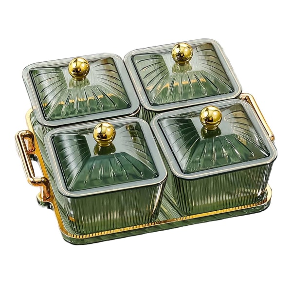 1/2/3 Nordic Style Divided Dishes Square för Reception Room 4 Grids 1Set