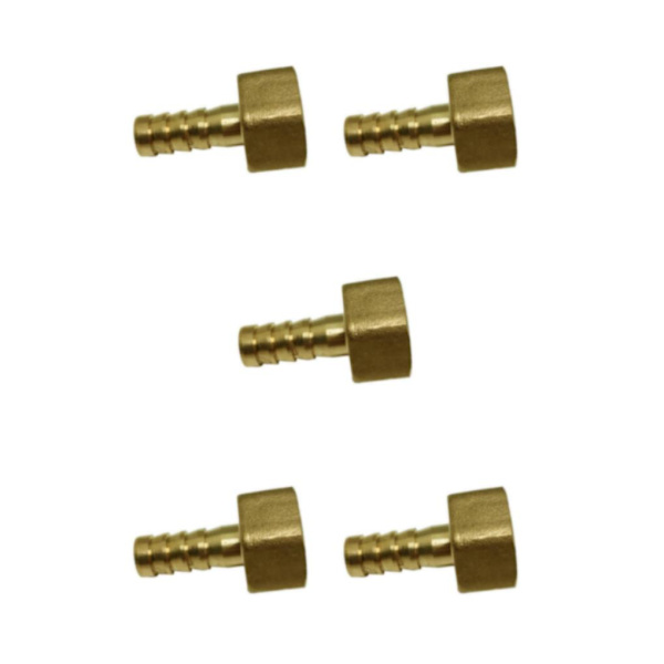 1/2/3/5 pneumatisk slangkoppling hona mässing/VVS-kopplingar 10mm 5Set
