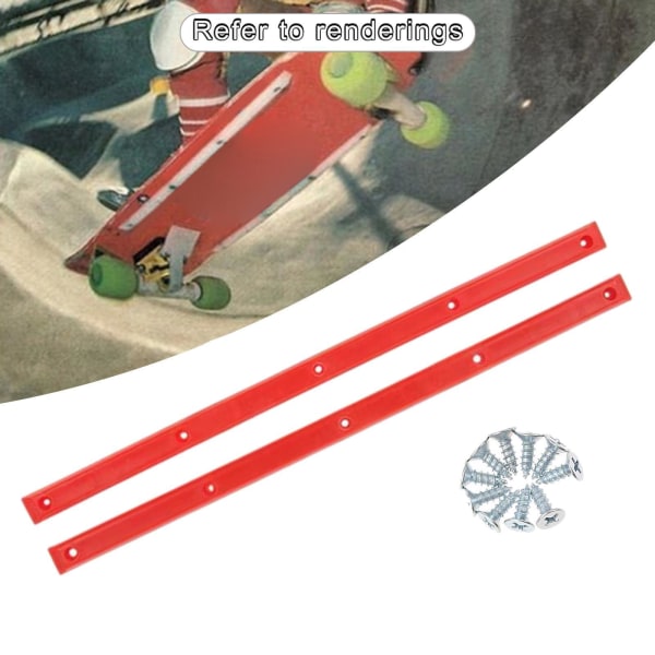 1/2/3 1 par Skateboard Head Anti Bump Protect gummiremsa Red 36x1.7x0.7cm 1Set