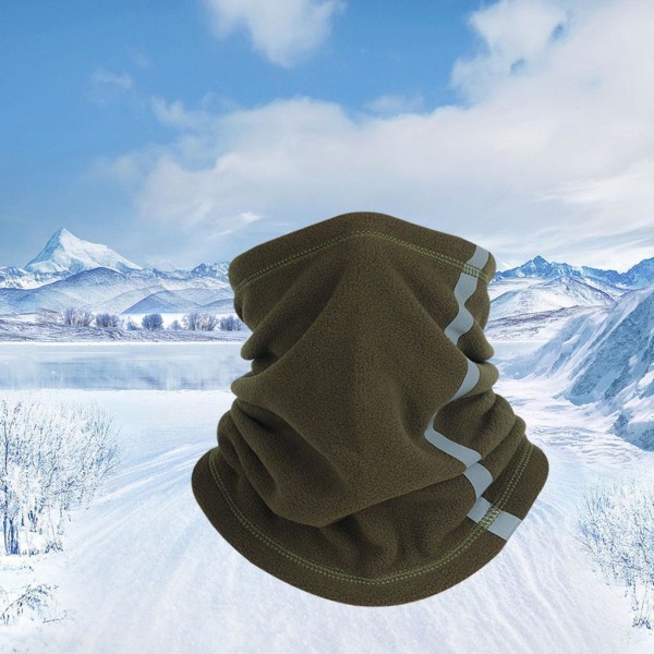 1/2/3 halsdamask Andas vindtät fiskescarf Army Green 25x30cm 1Set