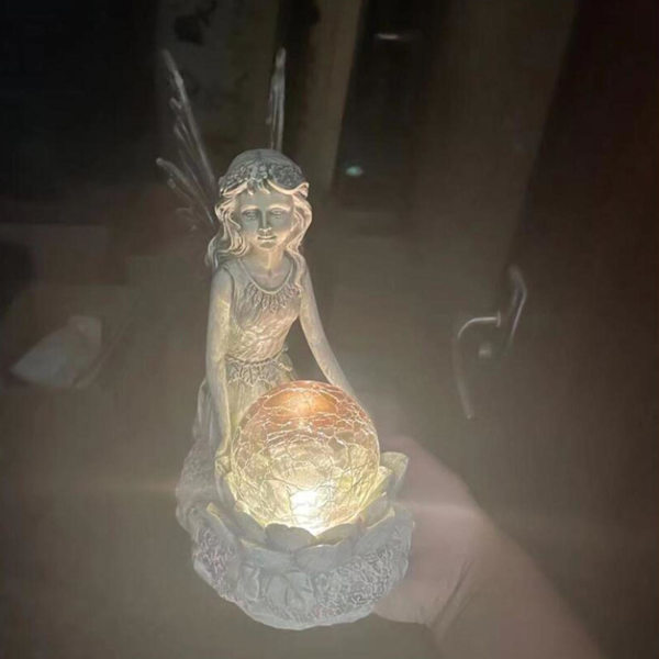 1/2 Charmig trädgård Fairy Figurine Hylla Lawn Statyer Yard Type F 1Set