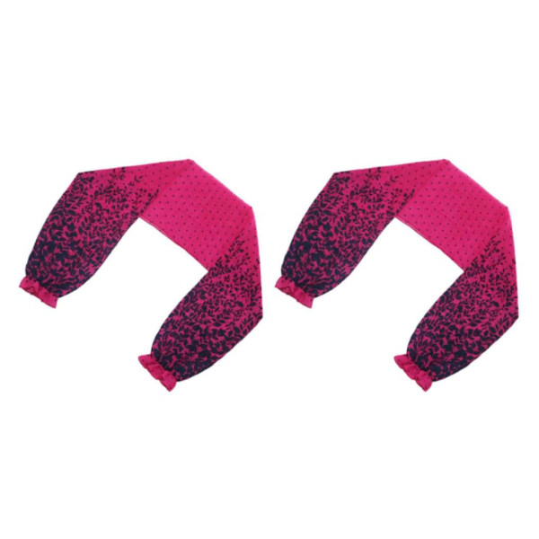 1/2/3/5 Dam Long Sleeve Chiffong För Bolero Shrug Rose Red Flower 2Set