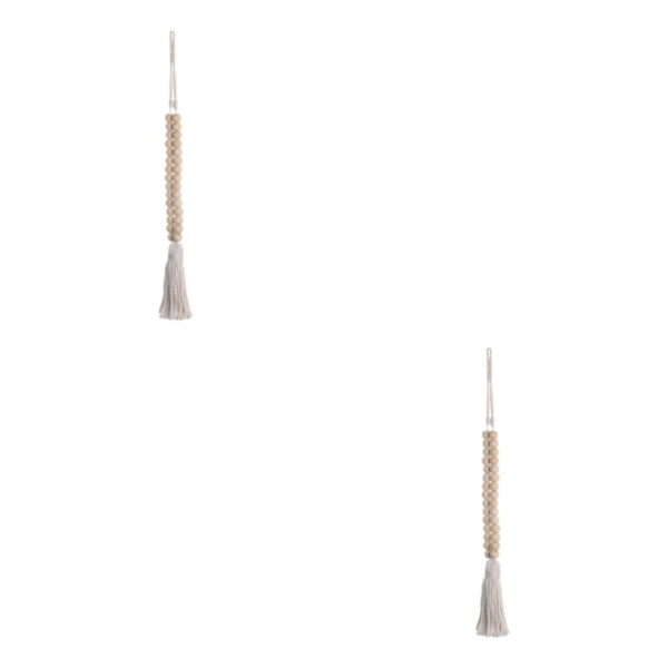1/2/3/5 Naturträ Pärlgardin Tiebacks Heminredning Boho 2Set