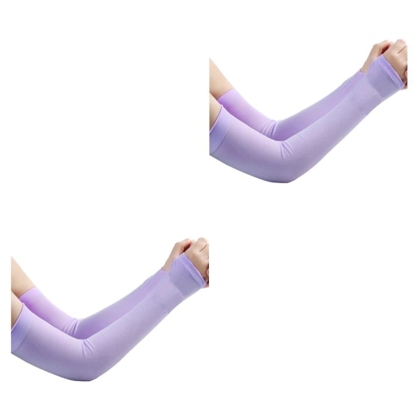 1/2/3/5 Kylskydd För Arm Sleeves Ice Silk Sports Purple 2PCS