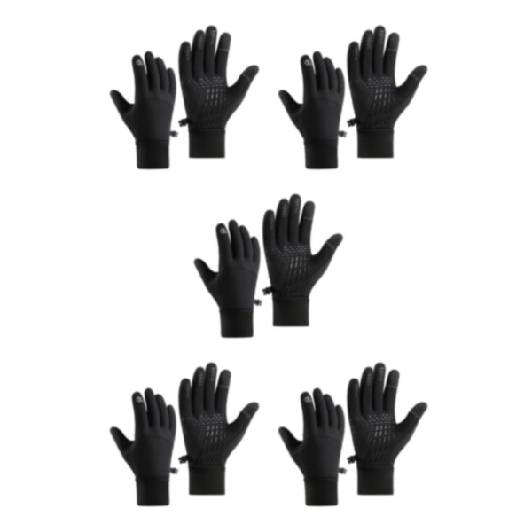 1/2/3/5 polyuretan vinterhandskar för oöverträffad värme och Black M 5PCS
