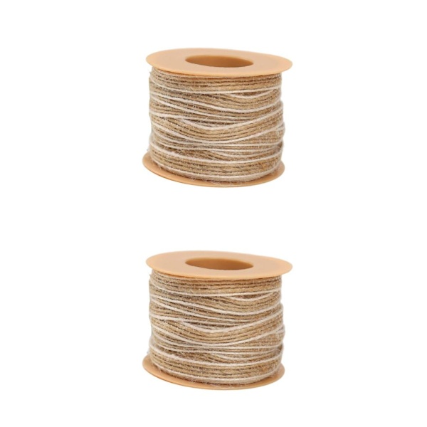 1/2/3/5 Naturlig jute Burlap Ribbon Home Craft Present Souvenir 5mm 2Set