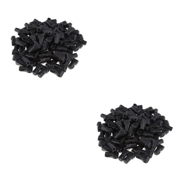 1/2 100st Krok Stopplås Säkerhetslåsning Hänglås Stöldskyddslås Black 6 mm 2Set