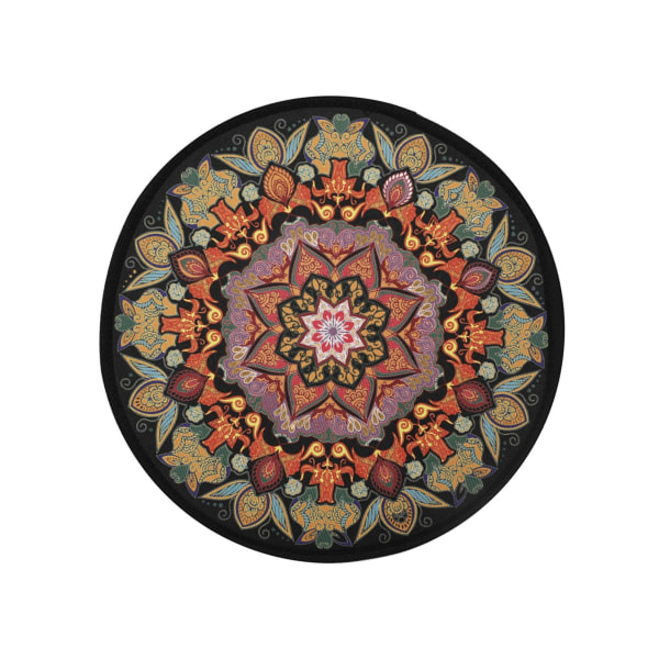 1/2 Tvättbar Mandala Mönster Rund Yoga Golvmatta Meditationsmatta diameter 40cm 1 Pc