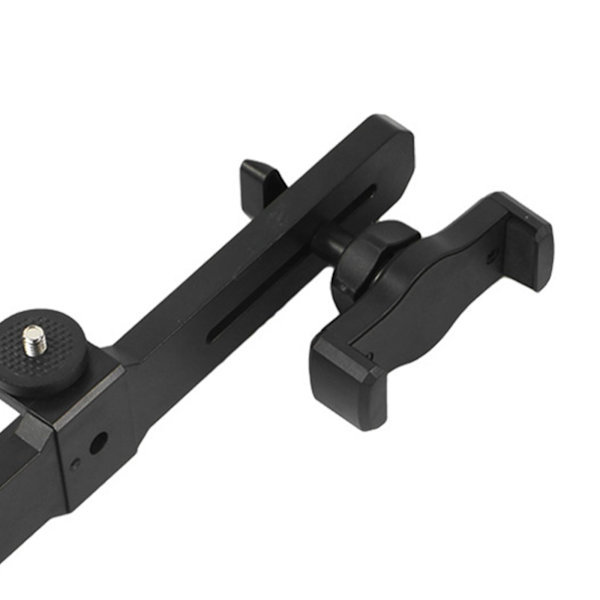 1/2 Phone Tablet Bracket Dubbelklämma Justera för direktsändning dual phone clip Length 10.63 Inch 1Set
