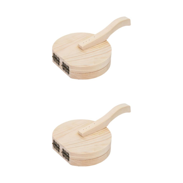 1/2 För Degpressverktyg Gadget Bakning Pizza Bakverk Wood circular 2Set