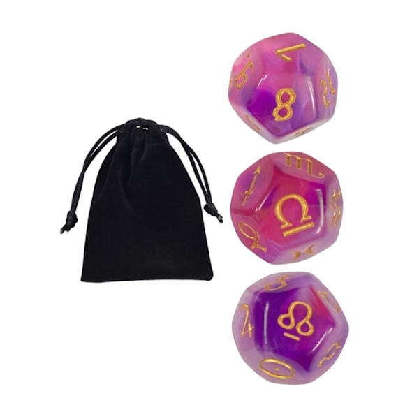 1/2/3/5 3st Akryl Astrologiska Tärningar Konstellationstärningar för Style G 1Set