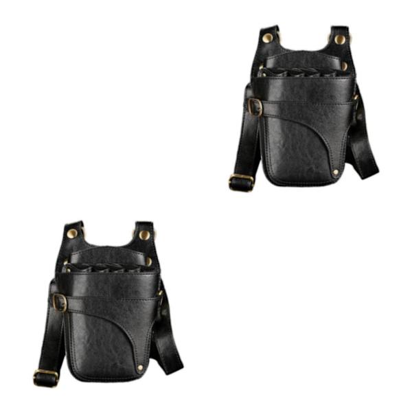 1/2/3 Barbersax hölster Frisörhållare Pouch Bag Case Black 7.5 x 5.5 x 1.6 Inch 2Set
