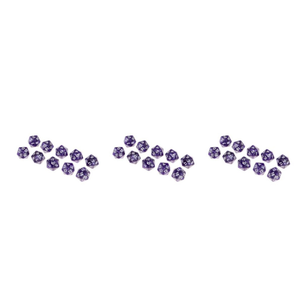 1/2/3/5 10 paket med tjugosidiga tärningar D20 Spelar D&D RPG Party Purple 10 Pcs 3Set