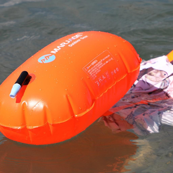 Uppblåsbar Swim Booy Tow Float lättviktsanordning för vatten Orange