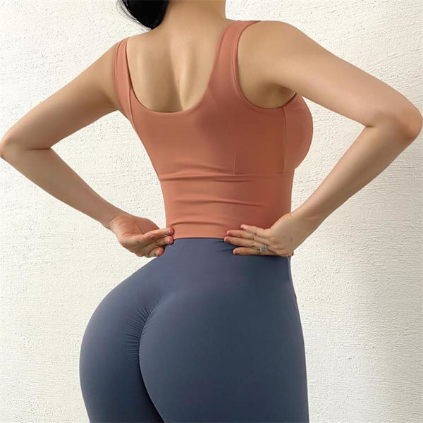1/2/3 Womens Front Zip Sport BH För bekväma vadderade Shapewear Size Orange S 1Set