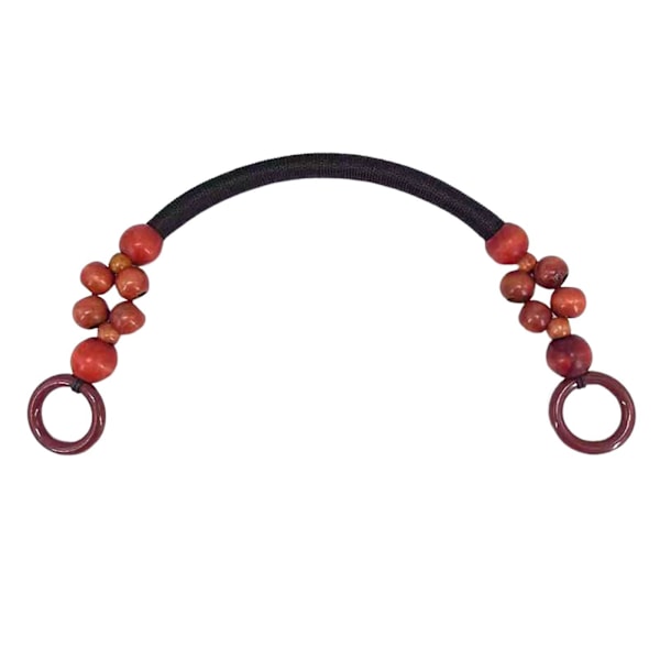 1/2/3 träpärlpåse Handtag Väska Rem Handväska Handtag Rem Red Brown 48cm 1Set
