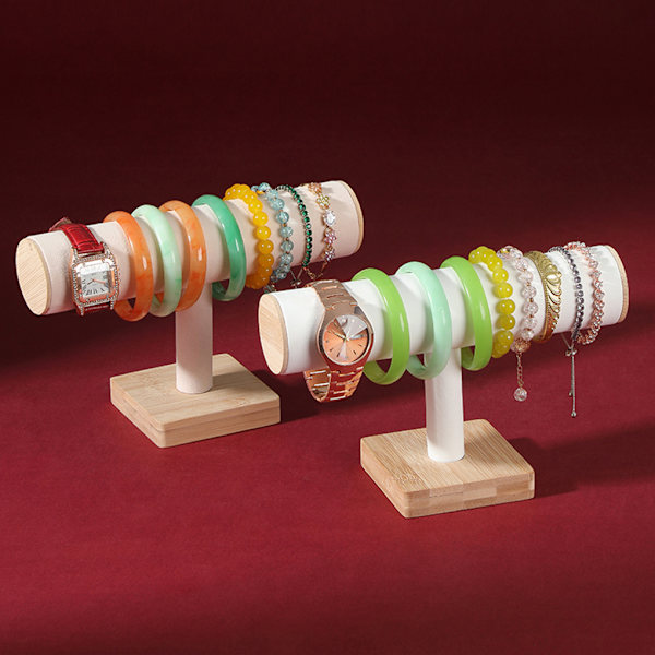 1/2 trätillverkat armbandsskärmstativ, hållbart och utsökt hantverk Beige 1Set