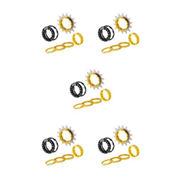 1/2/3/5 14T Single Speed ​​Svänghjul Adapter Kassett distanser gold 14T 5PCS