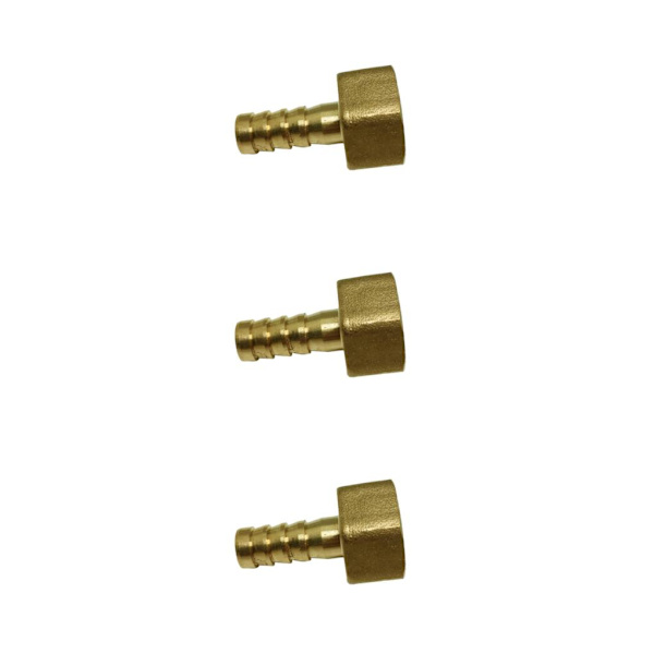 1/2/3/5 pneumatisk slangkoppling hona mässing/VVS-kopplingar 10mm 3Set