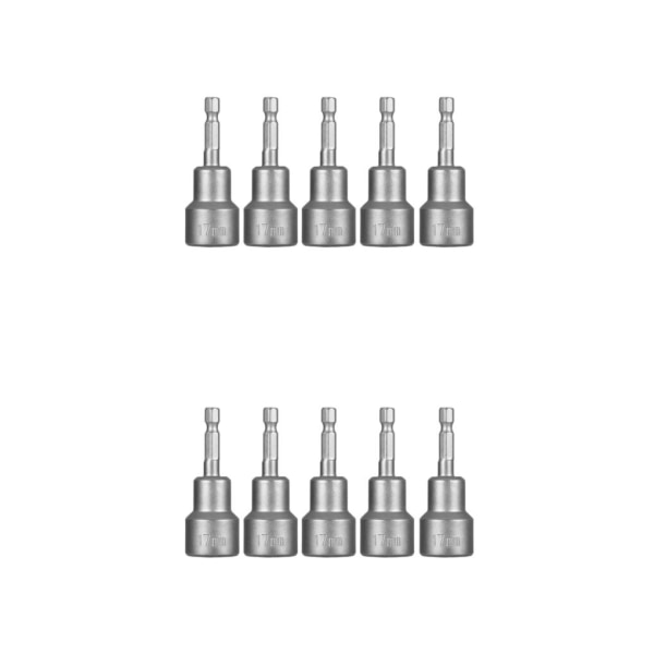1/2/3/5 5 delar mutterdragare skaft pneumatisk skruvmejsel 17x65mm 2PCS
