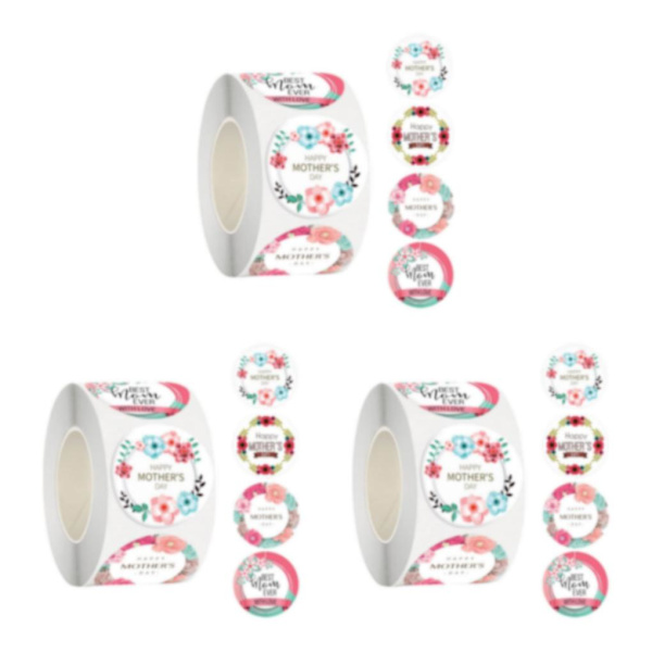 1/2/3 dag klistermärken Runda Dia 3,8 cm för Kuvert Seals Party Style C 3Set