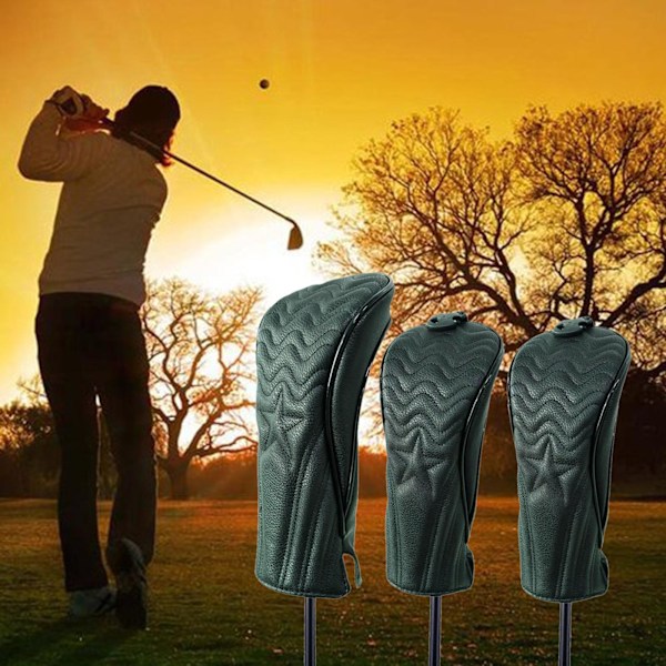 3 st Vattentät För Golf Wood Headcover Drivers Covers Fairway