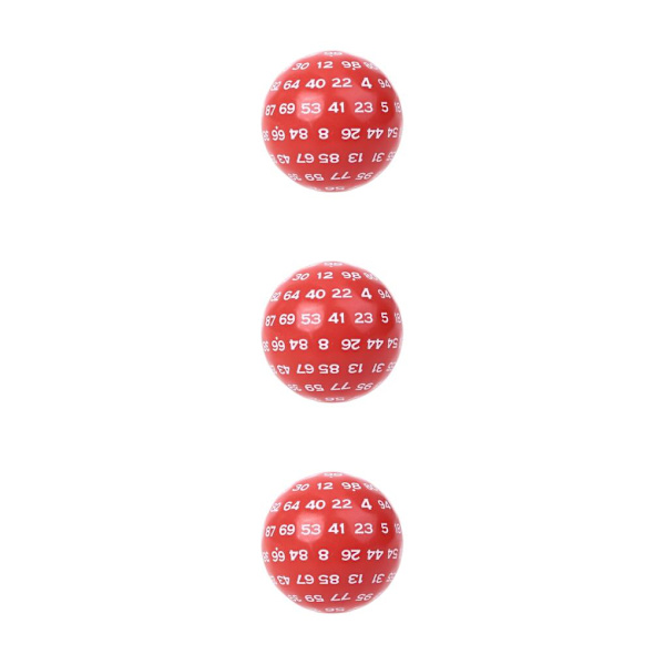 1/3/5 Akryltärningar Spelunderhållning Familjepolyedriska tärningar Red 48mm 3Set