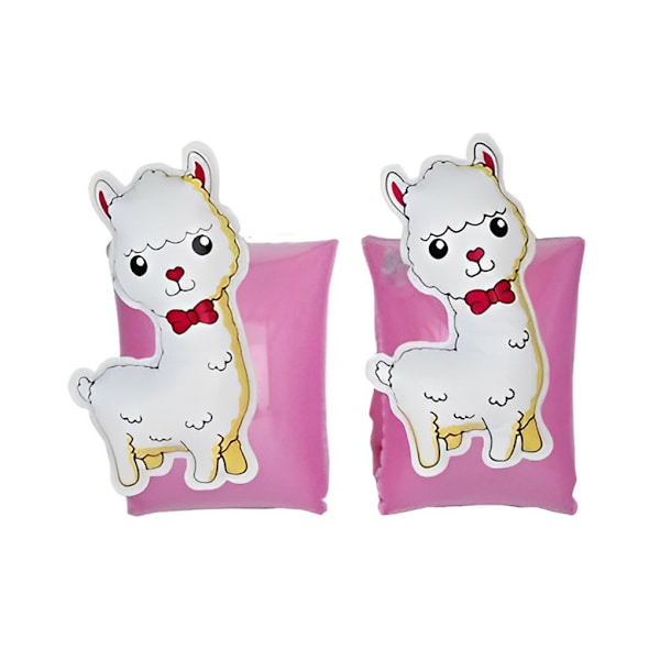 PVC lätt och hållbar uppblåsbar armring för simning Pink Alpaca