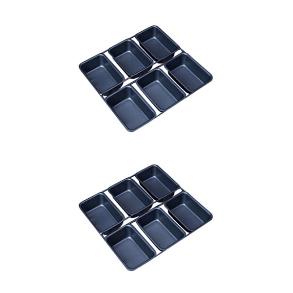 1/2 6 koppar mini limpa Pan Non Stick Pan Bakeware Mini desserter 2Set