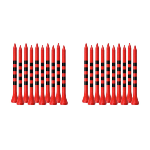 1/2/3/5 100st Bamboo För Golf Tees Stripe Mark Scale High 83mm Red 2Set