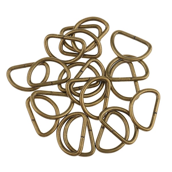 1/3/5 100 Pieces Alloy DIY D För Dee Ringar för Webbing 100x Bronze 20x10x2.5mm 1Set