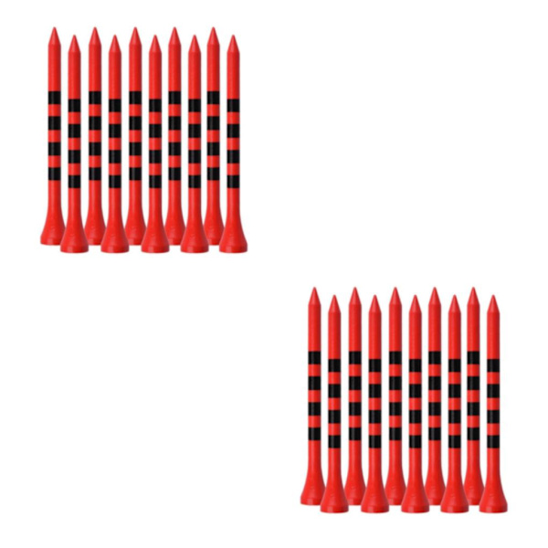 1/2/3/5 100st Bamboo För Golf Tees Stripe Mark Scale High 83mm Red 2Set