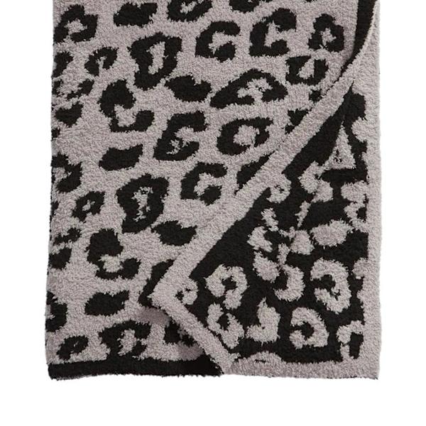 1/2/3 Throw Blanket Leopard Print Flanell Fleece Filtar Plysch gray 50x60in 1Set
