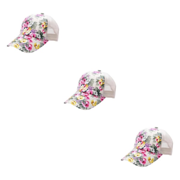 1/2/3 bomull, universal storlek justerbar cap för kvinnor - creamy white 3PCS