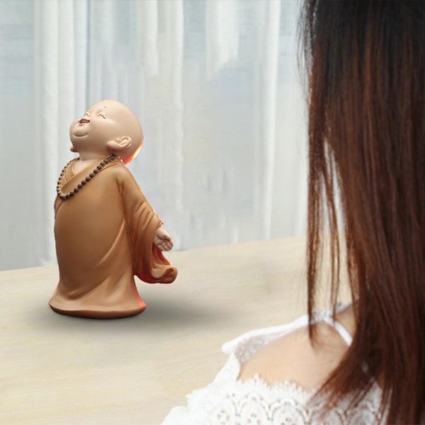 1/2/3 Söt Buddha Staty Monk Figurine Ornament Little för stand open hands height 10cm 1Set