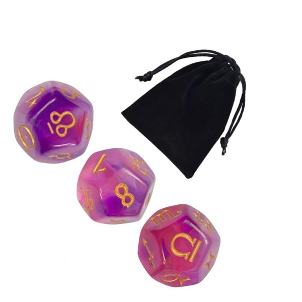 1/2/3/5 3st Akryl Astrologiska Tärningar Konstellationstärningar för Style G 5Set