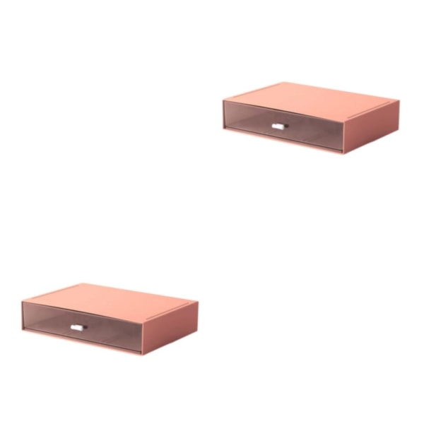 1/2/3/5 förvaringslåda för stapelbar låda i plast - organiserad förvaring pink 1 drawer 2PCS