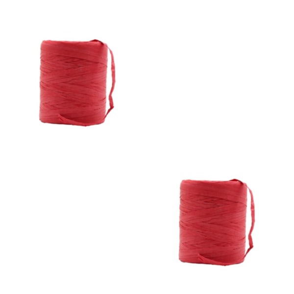 1/2/3/5 Bred applikation Vackra DIY-projekt med Raffia-garn red 2Set